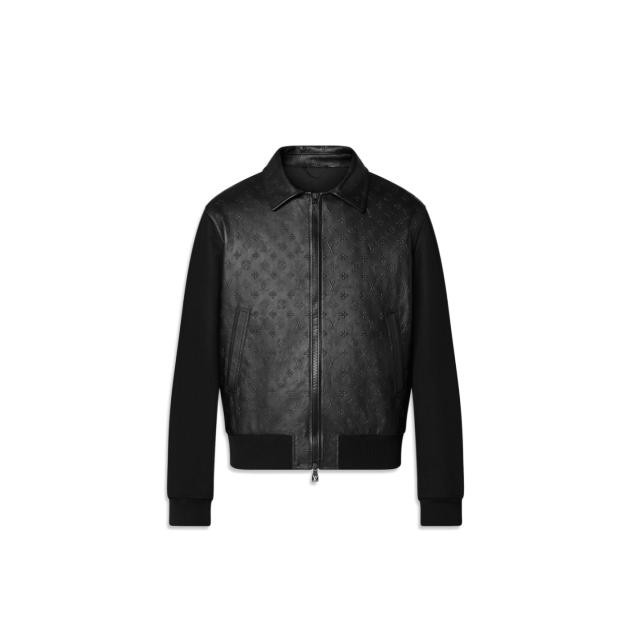l0vis Vvtt0n debossed monogram mix leather blouson 1agmhf